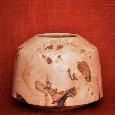 vaso in radica di acero h 18 cm diametro 22 cm