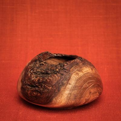 vasetto in acacia h 7 cm diametro 13 cm