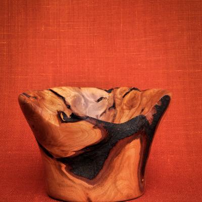 vasetto in radica di lauro h 13 cm diametro 18 cm