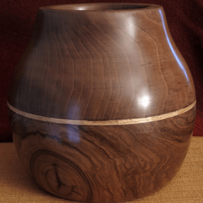 Vaso in noce h 20 cm Vasi legno Gabriele Marziano
